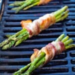 Grilled Bacon Wrapped Asparagus ~ Easy, Grilled Side Dish! Crispy Bacon Wrapped Around Tender Asparagus Spears!