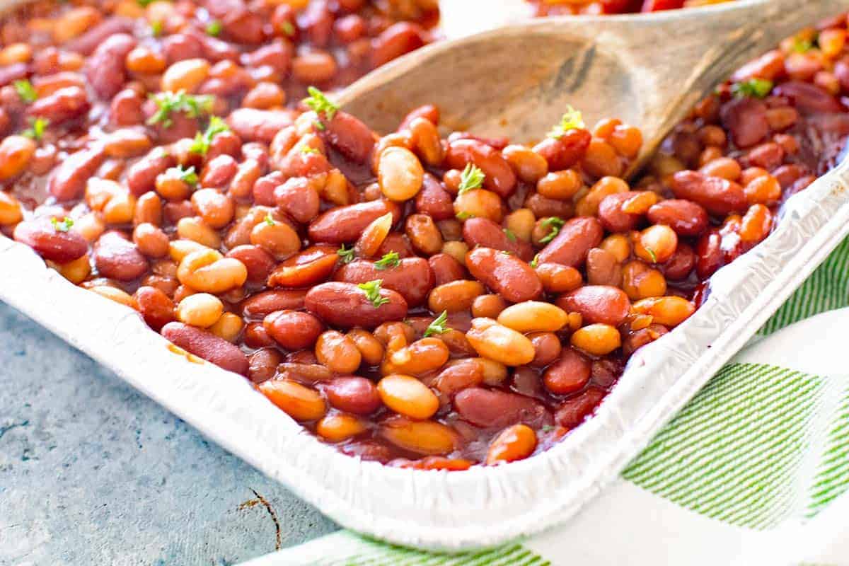 grilled baked beans