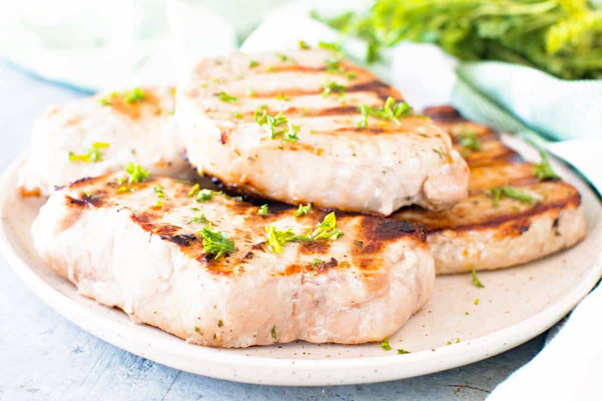 Ranch Pork Chops on the grill