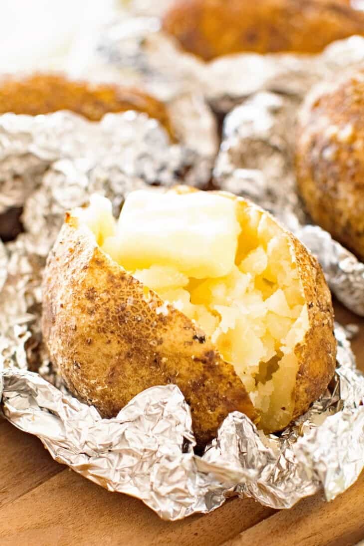 Light & Fluffy Baked Potato on the Grill Gimme Some Grilling