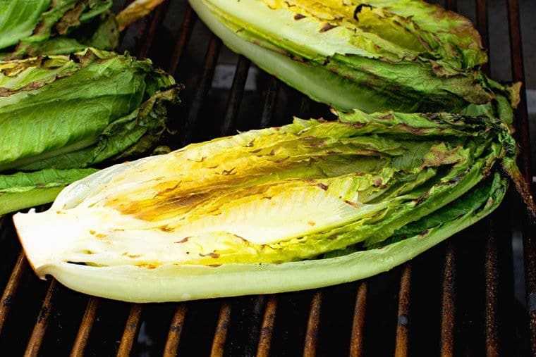 Romaine Lettuce on grill