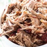 Pulled Pork in White Bowl