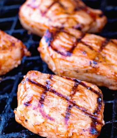 BBQ Pork Chops on Grill