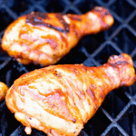 BBQ Chicken Drumsticks on the grill