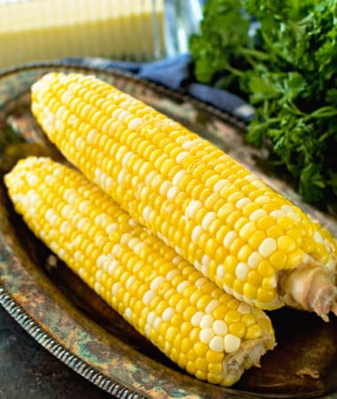 prepared grilled corn on the cob