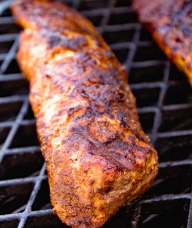 Taco Seasoned Pork Loin on grill