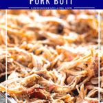 Pulled Smoked pork Butt in a pan