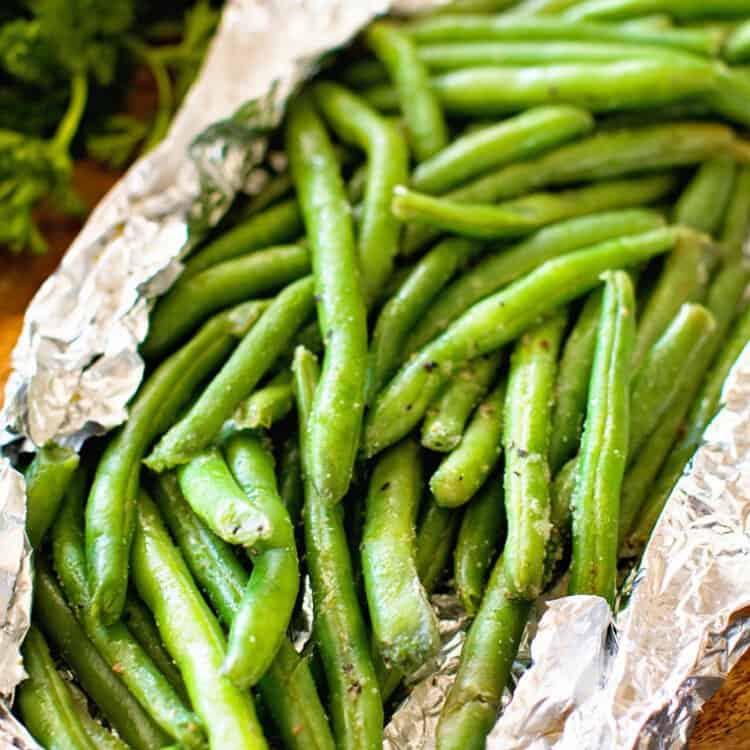 Grilled Green Beans in Foil Packet