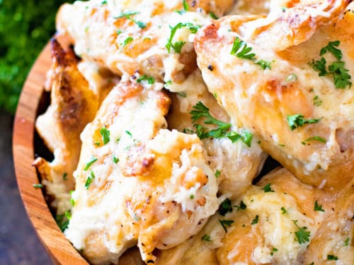Grilled Garlic Parmesan Chicken Wings + VIDEO - Gimme Some Grilling ®