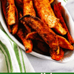 grilled sweet potatoes wedges in white bowl