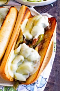 Philly Cheese Steak Sandwich on a plate