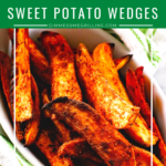 Grilled Sweet Potatoes wedges in a white bowl