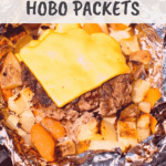 cheeseburger hobo packets on the grill