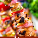 Close up image of Asian Chicken Skewer