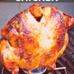 Beer can chicken on the grill
