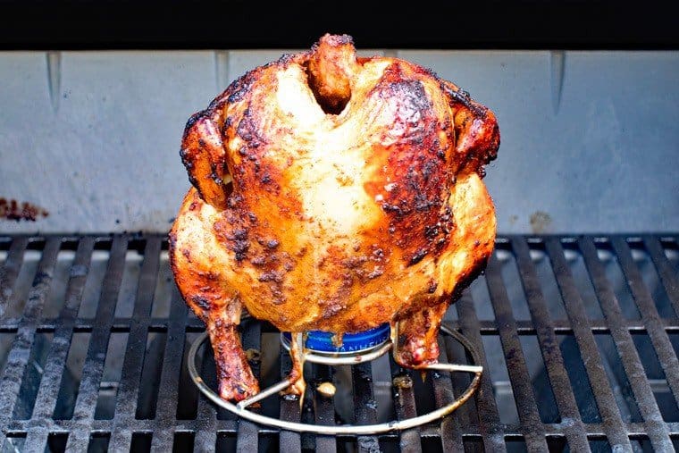 Beer Can Chicken on Grill