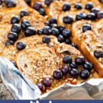 Blueberry French Toast in aluminum foil