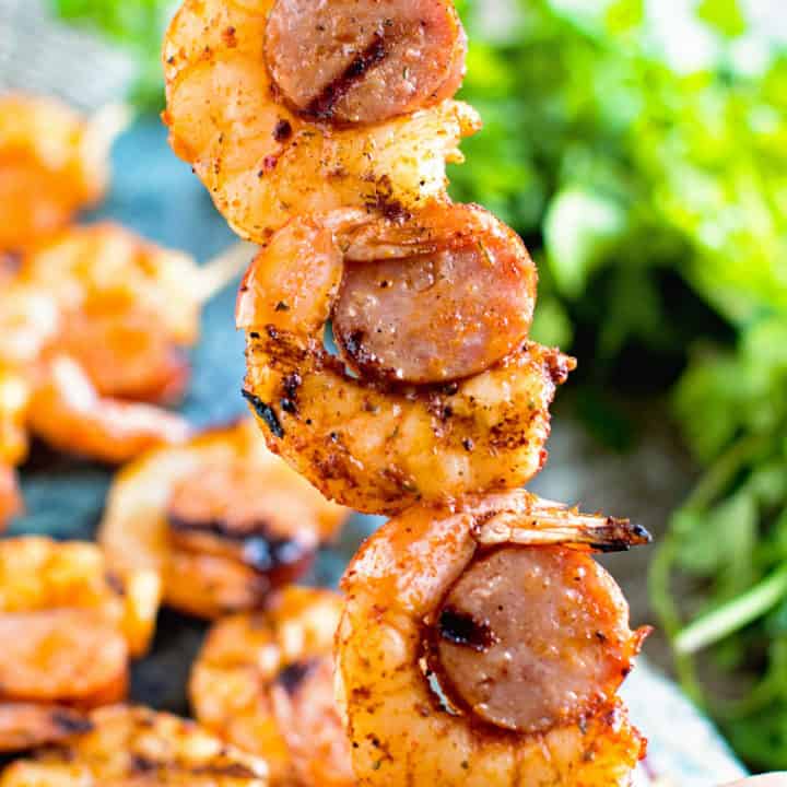 Tagsausage And Shrimp Kabobs