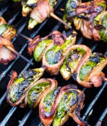 Grilled Brussel Sprouts on grill