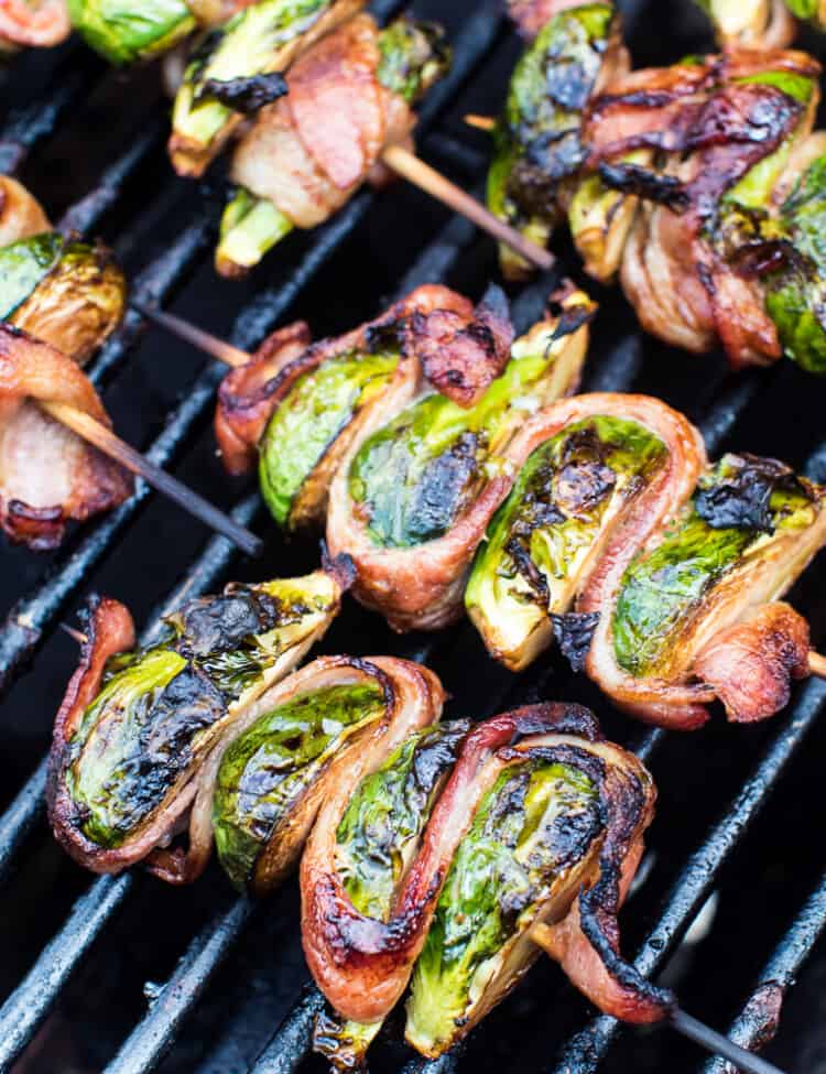 Grilled Brussel Sprouts on grill