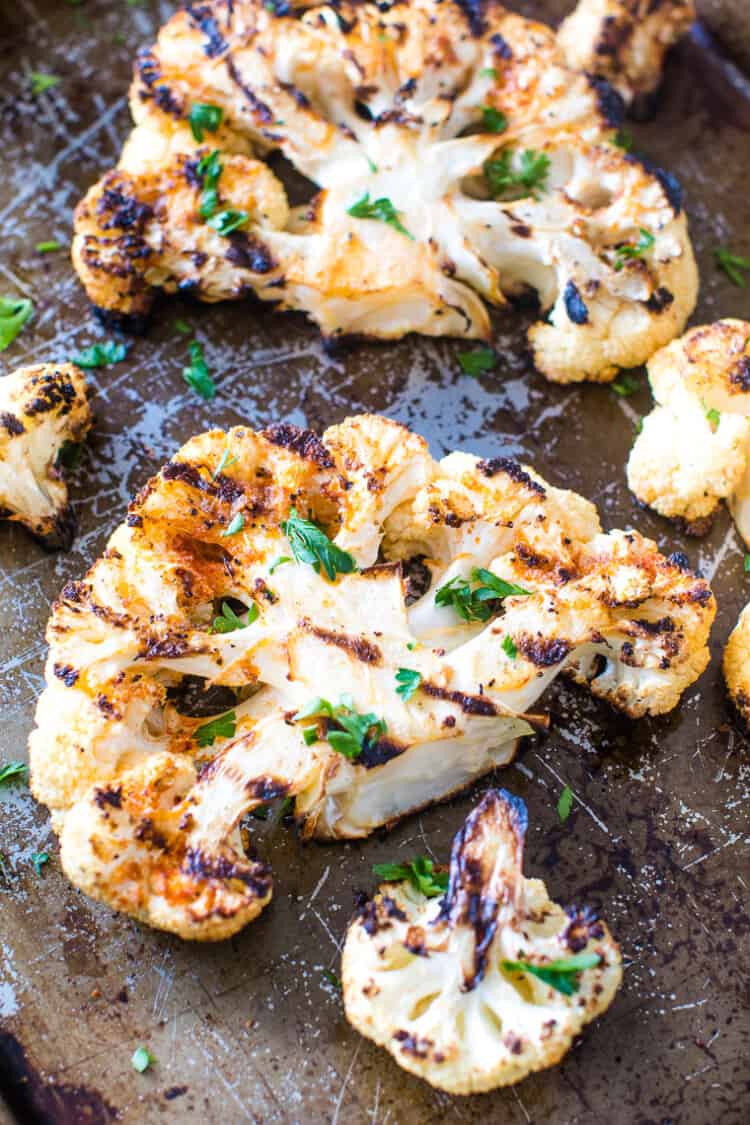 Grilled Cauliflower Steak Gimme Some Grilling
