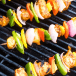 Chipotle Chicken Kabobs on the grill