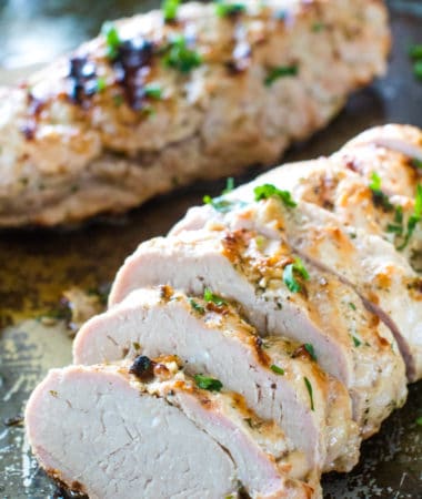 Ranch Pork Loin cut into pieces