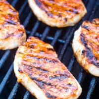Southwest Pork Chops on grill