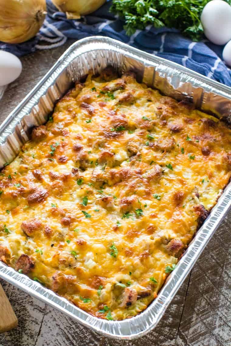 CAST IRON SAUSAGE EGG CASSEROLE - Let's Cook Some Food