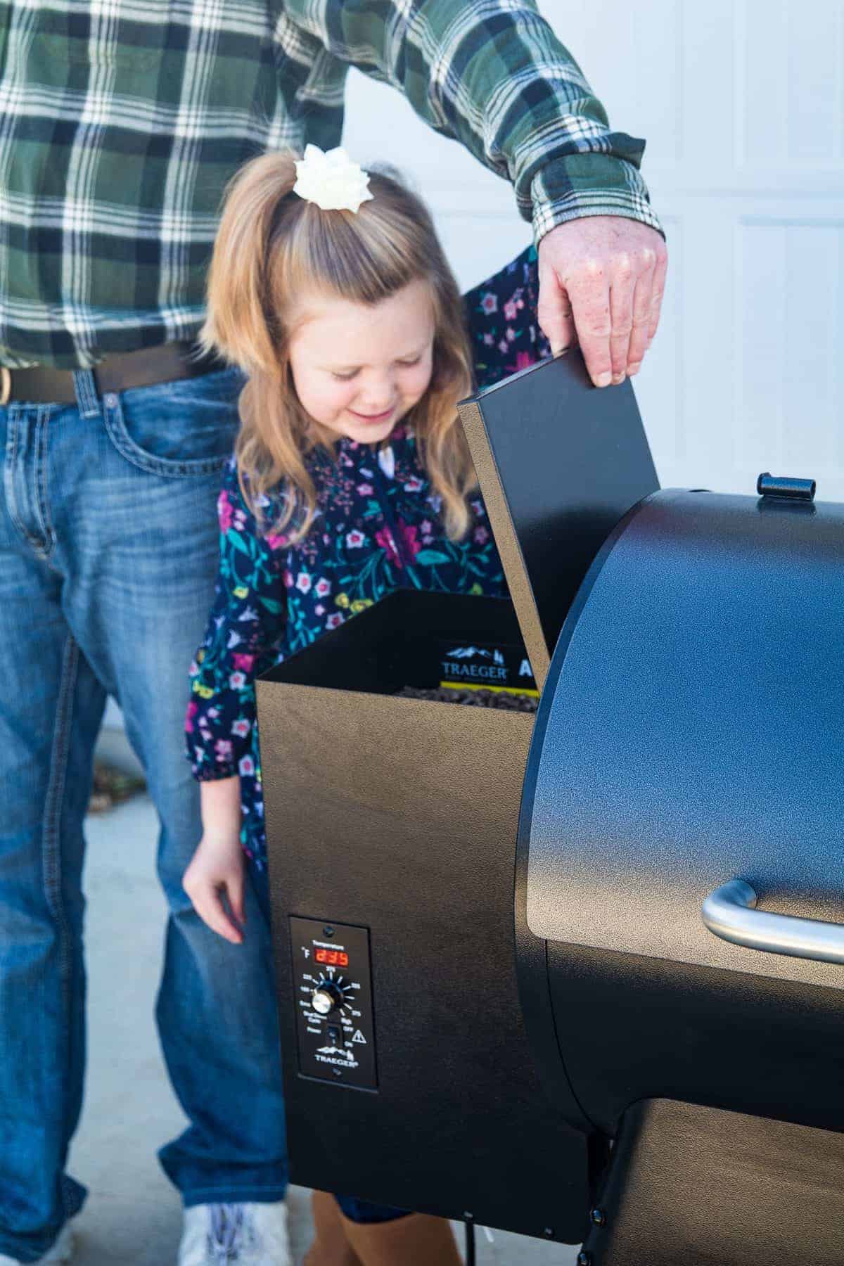 Kid Looking at smoker