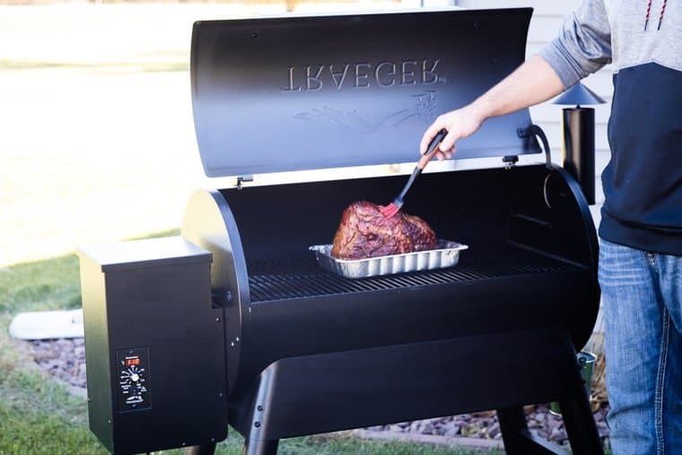 Smoked Ham on Traeger grill