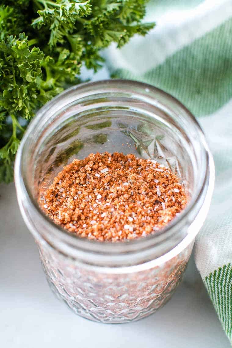 Rib Rub in glass jar