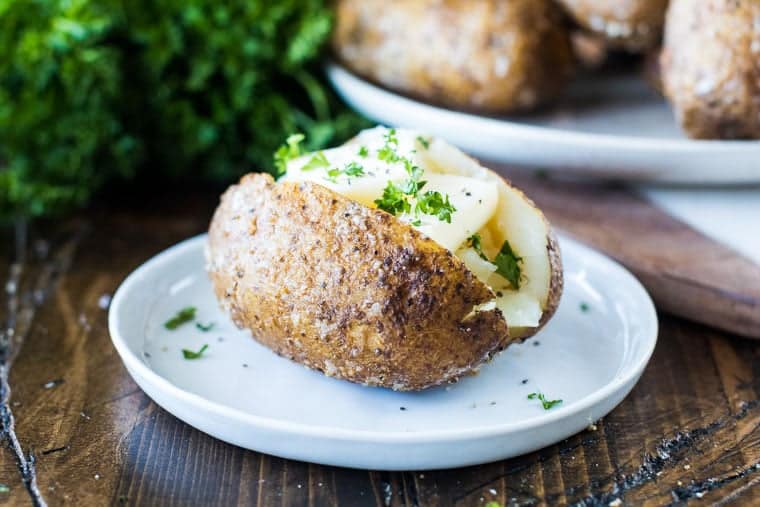 Traeger Baked Potato with butter