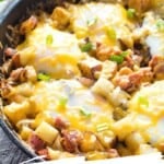 Potatoes and eggs skillet