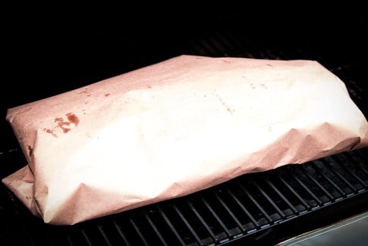 smoked brisket recipe wrapped in peach paper