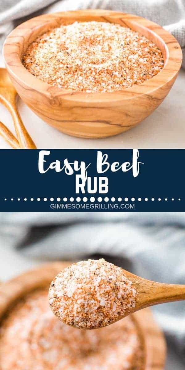 This beef rub recipe is perfect to use on roast beef, steaks, poor man's burnt ends and more! You'll want to mix it up and store it in an airtight container so you are always ready to grill or throw it on the Traeger. #recipe #rub via @gimmesomegrilling