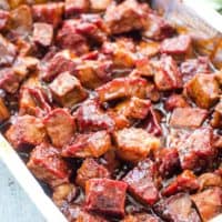 Burnt Ends in foil pan