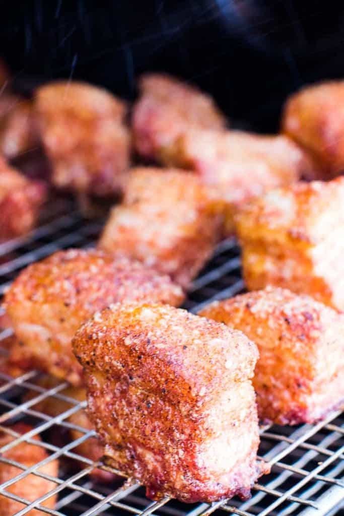 Smoked Pork Belly Burnt Ends Gimme Some Grilling