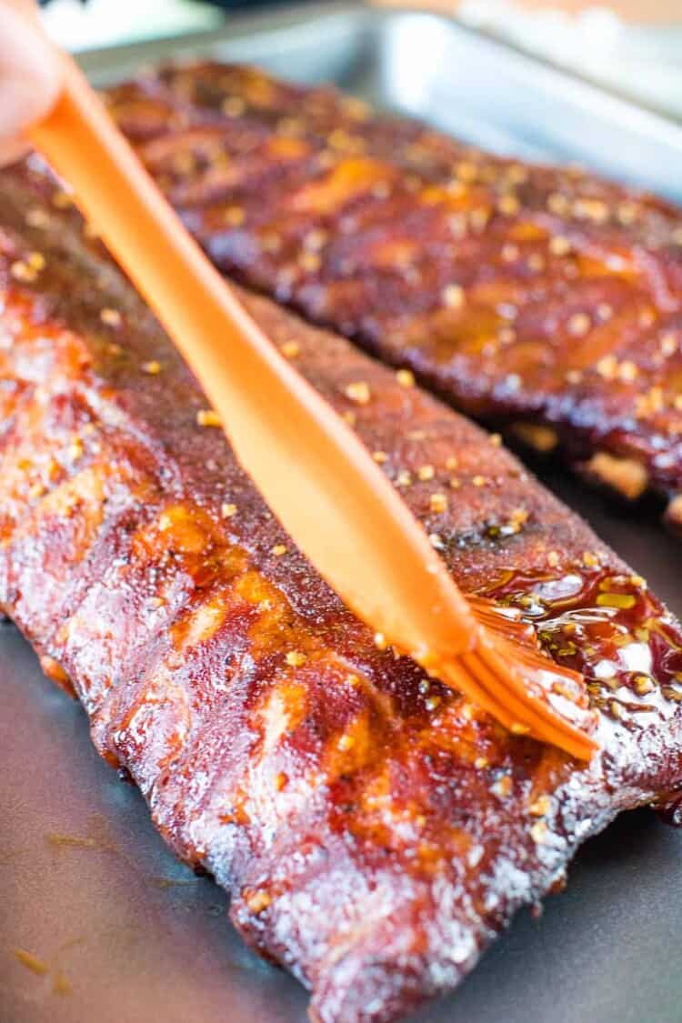 Honey Garlic Smoked Ribs Gimme Some Grilling