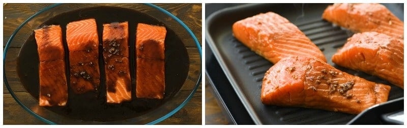 Easy Grilled Salmon Collage