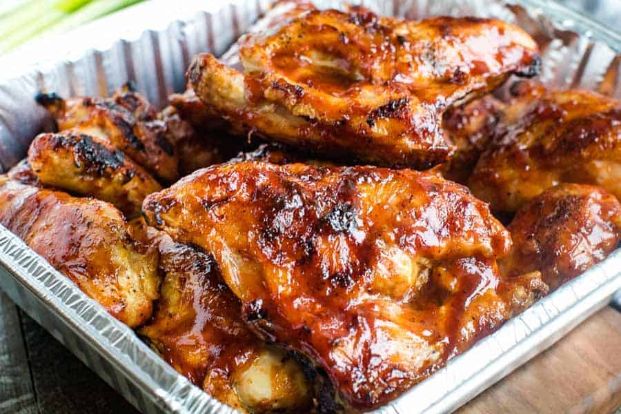 BBQ Chicken in foil pan