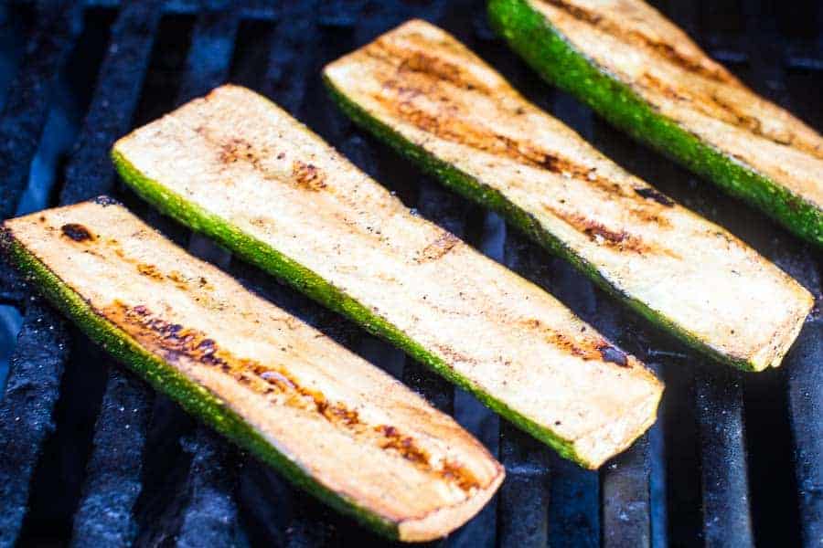 Grilled Zucchini recipe on grill