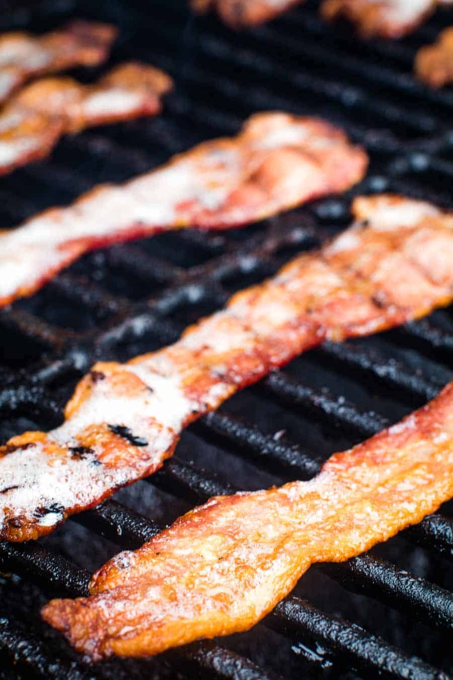 Cooking bacon on outlet bbq