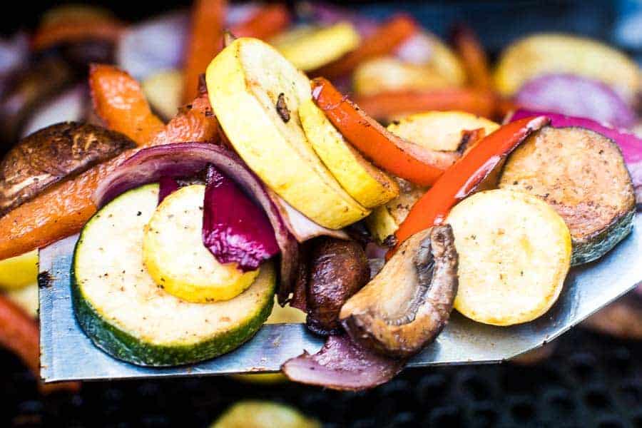 Grilled Vegetables Recipe on spatula