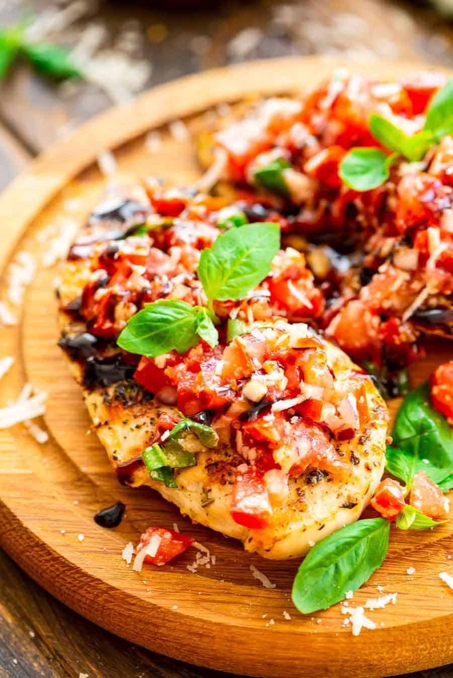 Bruschetta Chicken on board