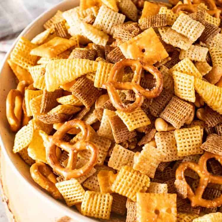 Bowl of Smoked Snack Mix