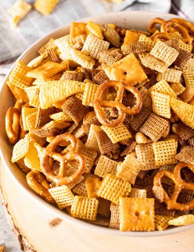 Bowl of Smoked Snack Mix