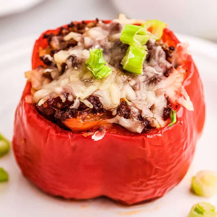 Smoked Stuffed Pepper on plate Square Crop image