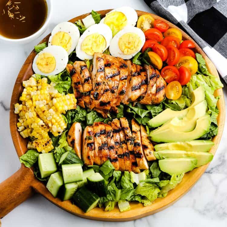 Grilled Chicken Salad Recipe Square Cropped image