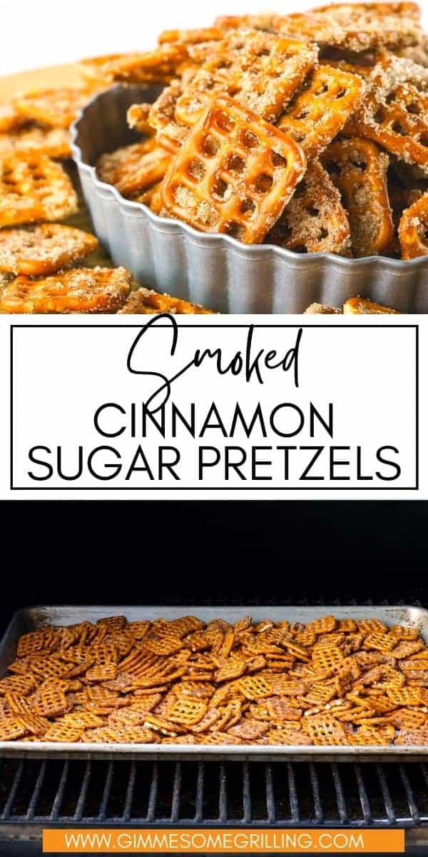 The perfect sweet and smoky snack! These Smoked Cinnamon Sugar Pretzels only require four ingredients and are smoked on your Traeger with cherry wood pellets. The result is a deep smoky flavor, plus the addition of a salty, sweet crunch. They make the perfect snack or appetizer to give as a gift or serve as an appetizer at parties, holidays or watching the game. via @gimmesomegrilling